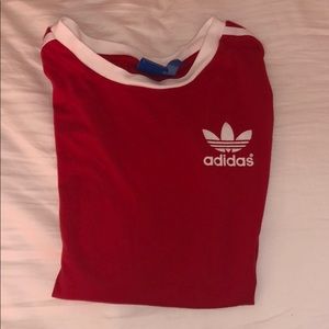 red adidas t-shirt